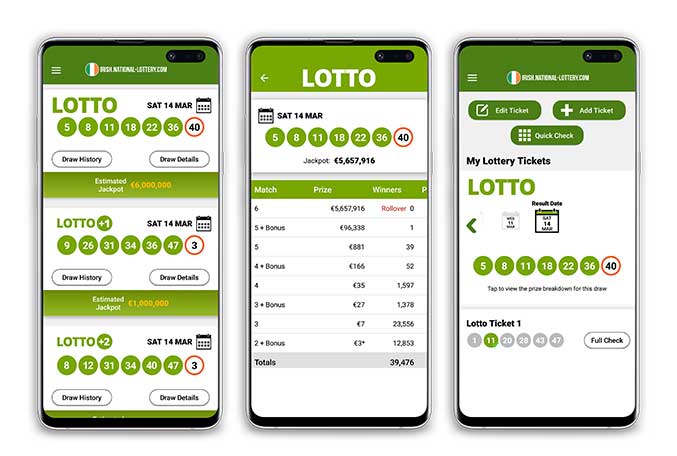 Irish lotto outlet results app