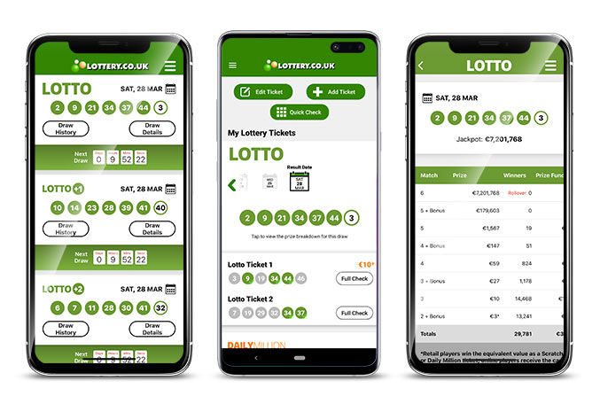 Irish Lotto App Screenshots