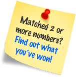 Matched 2 or more numbers? Find out what you've won!